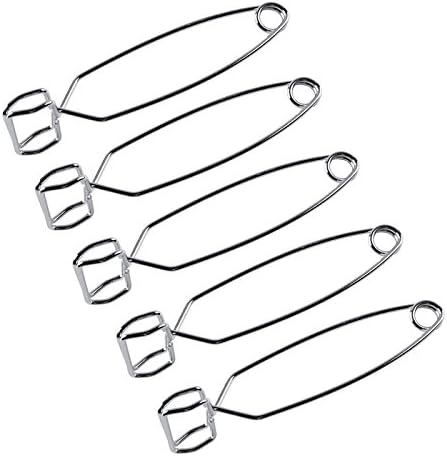 MALAB Lab Stainless Steel Test Tube Clamp Stoddard Tongs 5 Pcs