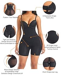 WONMAX Mujeres sin costuras Shapewear Firm Control Open Busto Cuerpo Shaper Cintura Entrenador