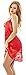 ADOREJOY Womens Babydoll Lingerie Set Plus Size Sleepwear(3XL,Red)