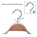 JS HANGER Suit Hangers Coat Hanger Wide Shoulder Heavy Duty Solid Wooden Hanger Natural Finish, 5-Pack
