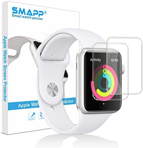 Apple Watch Screen Protector 42mm (Series 3/Series 2/Series 1),SMAPP Premium Screen Protector for Apple Watch 42 mm Easy Installation/Anti-scratch/Full Coverage (2-Pack) (42 mm)