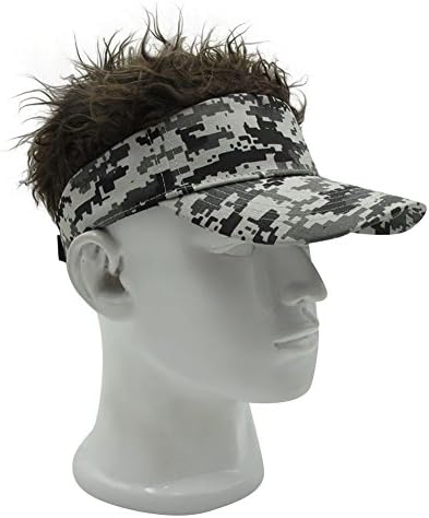 OBERORA Novelty Sun Cap Wig Peaked Adjustable Baseball Hat with Spiked Hairs