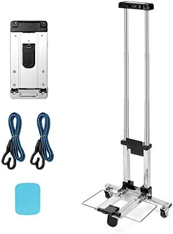 Pimpimsky キャリーカート 折りたたみ 判サイズ ハンドキャリー 超軽量 台車 静音 高さ調節可能 耐荷重25kg 一台3役 弾力ロープ付き ステンレス鋼 持ち運び便利 頑丈 引っ越し 買い物 荷物運搬 旅行 アウトドア用 旅行用品