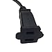 TekiT 4.92ft/1.5m US Power Extension Cable - 2-Prong Male/Female, 10A/125V, USA Outlet Saver with 2 Outlets for NEMA 5-15P to NEMA 5-15R