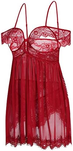 Babydoll Bodysuit,Sale💖New Women Lace Off-Shoulder Strapless Lingerie Underwear Back Split Nightdress