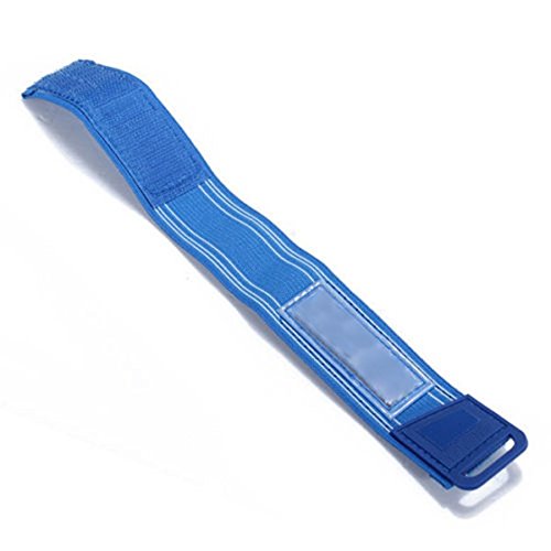 SODIAL(R) 2x Bike Bicycle Hi Viz Reflective Bands Trousers Pant Clips Strap Bind Ankle Safety - Blue