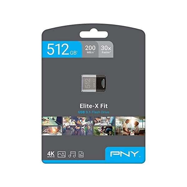 PNY Elite-X USB-Stick (512 GB, USB 3.1, 200 MB/s) – Bild 7