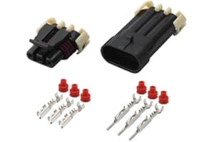 3Pin Male and Female PA66 for Delphi Car Sensor Waterproof Plug Connector 12059595 - (Color Name: Male and Female)