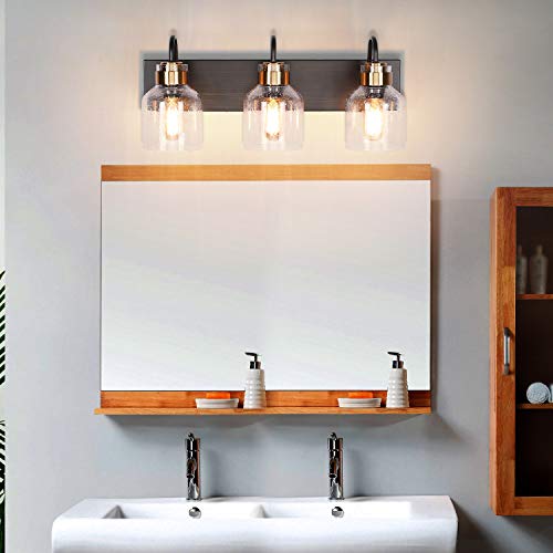 PRESDE Black Vintage Bathroom Vanity Light Fixtures Over Mirror Bath 3