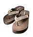 Women's Mid Height Wedge Platform Flip Flops Thong Sandals/Slippers