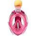 Tribord EasyBreath Full Face, Anti-Fog, Hypoallergenic Silicone Facial Lining Snorkeling Mask, Pink, M/L