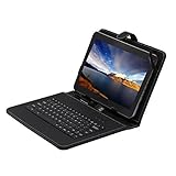 IRULU 10.1 inch Android Tablet PC, 4.4 KitKat OS, Quad Core CPU, Dual Cameras, 5 Point Capacitive Touch Screen, 8GB Storage, Black Tablet&Black Keyboard Case