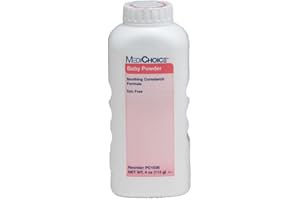 MediChoice Baby Powder, Talc-Free, Food-Grade Cornstarch, 4 Ounce (Box of 12)
