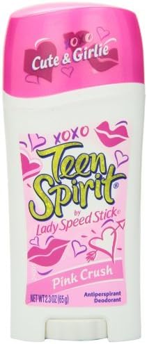 Teen Spirit Stick Antiperspirant Deodorant, Pink Crush, 2.3 oz (65 g) Sticks, (Case of 6) by Teen Spirit