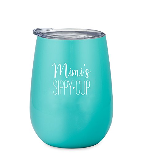 Mimi's Sippy Cup - 10 ounce Stainless Steel Insulated Stemless Wine Tumbler with Lid - Sippy Cup for Mimi | Birthday | Christmas