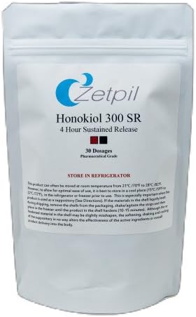 Zetpil Honokiol 300 SR, Professional Strength Suppositories, 30 Count
