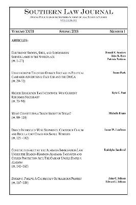 Southern Law Journal, Spring 2013