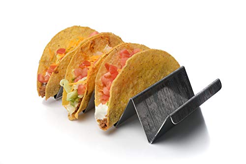 Stainless Steel Serveware Accessories- Taco holders, beverage dispensers, trays, Chargers- Your Choice or Choose your Set (Collection Set of 4: Oval, Round, Rectangle, Taco)