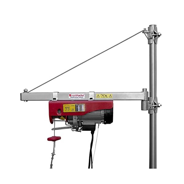 Rotfuchs Ausleger Schwenkarm 750 mm für Seilwinde Seilhebezug Seilzug Last 600 kg, Schwenkbereich ca. 180° max… – Bild 3