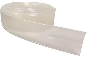 Kable Kontrol Heat Shrink Tubing - 1-1/2” Inch - 25' Ft Long, Clear Polyolefin - 2:1 Industrial Shrink Tube & Cable Sleeve for Electrical Wire Insulation - Rated for 600 V