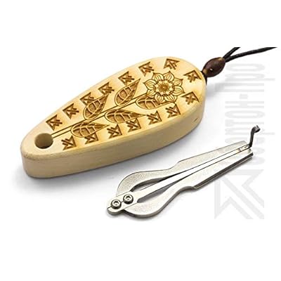 Oberton Pro &ldquo;Sunflower&rdquo; Jaw Harp with Cedar Protective Case. Best Simple Mouth Harp for Beginners