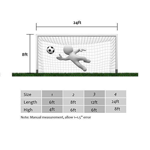 Asixx Soccer Goal Net, Full Size Football Soccer Net Sports Replacement