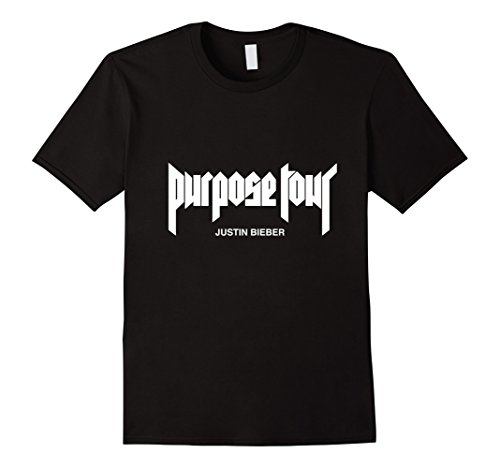 Mens justin bieber white purpose tour merch logo t-shir…