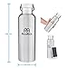 RicoRich Double Walled Vacuum Insulated Stainless Steel Sports Water Bottles,Travel Hydration Thermoses Bottle,BPA Free,26oz(750ml)(Silver)