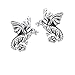 Small Flying Dragons - Detailed Sterling Silver Post Stud Earrings