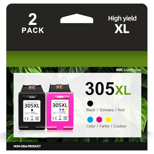 305XL Cartridges for HP 305 Replacement Cartridges for HP 305 Original Cartridges for DeskJet 2700 2720 2720e 2723e Deskjet Plus 4100 4130e 4200 4220e Envy 6000 6010e 6020e 6032 Envy Pro 6000 420and 666430E 6432E