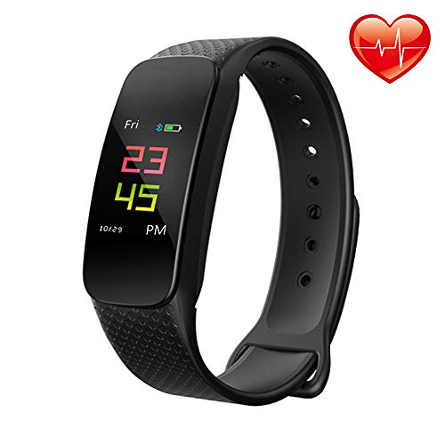 Sports Fitness Tracker,with Heart Rate Monitor Smart Sports Fitness Bracelet,Step Pedometer,Calorie Counter,Sleep Monitor Waterproof Bracelet,Children Women and Men Available Smart Android iOS Sports