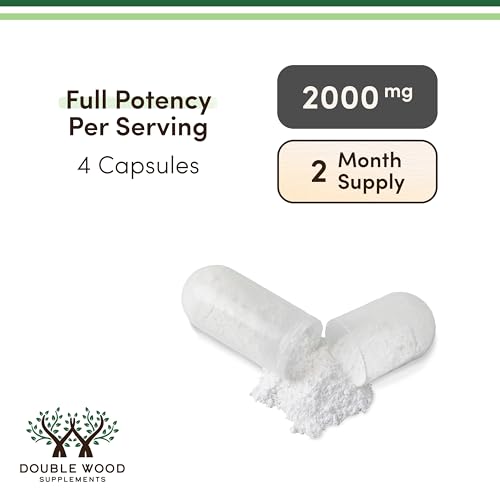 Magnesium L Threonate, Magtein 240 Capsules - 2,000 mg per Serving (Vegan Safe, Third Party Tested, Gluten Free, Non-GMO) by Double Wood Supplements