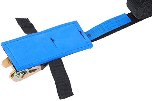valonic Ratchet Straps, Tie Down Straps with Anti-Scratch pad, 13 FT x 1 inch, 1763 lbs Break Strength, 2-Pack Lashing Strap Set, Black
