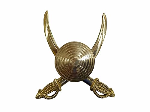 A&A Automobile Speedy Riders Tool Box / Rear and Front / Rear Mudguard Brass Dhaal Talwar Big Badge Decal Emblem For Royal Enfield