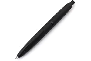 PILOT Vanishing Point Collection Refillable & Retractable Fountain Pen, Matte Black Barrel, Blue Ink, Fine Nib (60580)