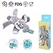 2-Pack Elephant Pacifiers Holder,STAR-FLY Lovely No Toxicity Removable Animals Infant Pacifiers with Plush Animal Toy Baby Newborn Pacifier Orthodontic Nipples.