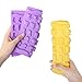 BAKHUK 2 Pack Gummy Bear Molds Candy Chocolate Molds Food Grade Silicone, 6 Different Animals, Ice Cube Making Tray, for Cake Decoration, Gummy Making