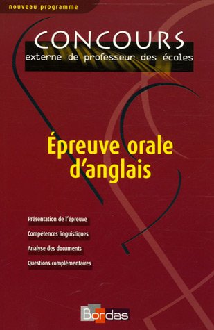 Épreuve orale d'anglais