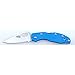 Ganzo Firebird Thumb Hole Opening, Anti-Slip Handle Scales Steel Liner Lock Folding Tactical Survival Knife Blade with Clip, Pouch, Blue