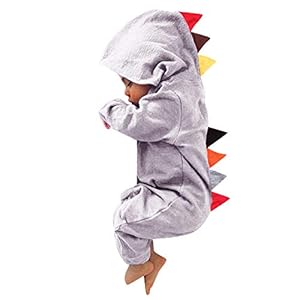 95sCloud Baby kinderen dinosaurus romper, jongens meisjes jumpsuit walk overall ritssluiting kleding warme nachtkleding…