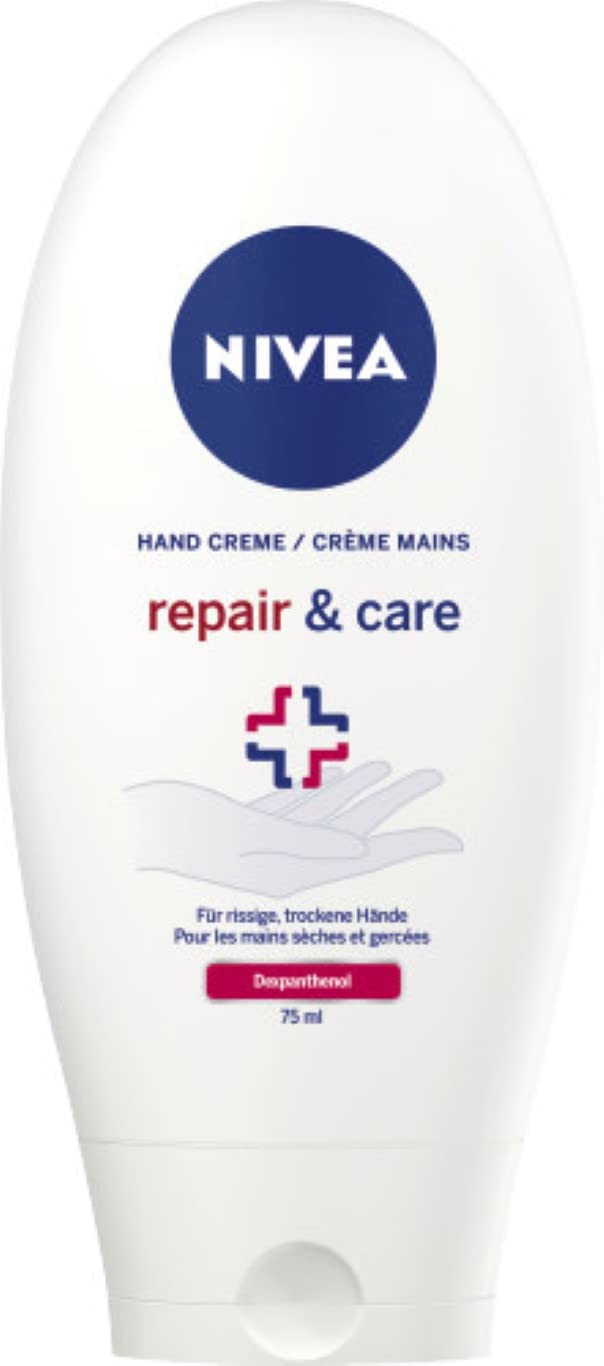 NIVEA 3-in-1 hand cream (75 ml), rich skin cream with dexpanthenol for intensive care, hand care for very dry and cracked hands