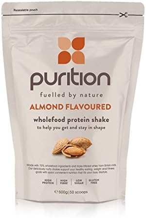 Wholefood Almond Protein Shake (1.1lbs) Ideal for weight loss &amp; post exercise recovery - 100% natural meal replacement - Breakfast smoothie for men &amp; women
