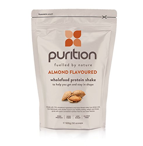 Wholefood Almond Protein Shake (1.1lbs) Ideal for weight loss &amp; post exercise recovery - 100% natural meal replacement - Breakfast smoothie for men &amp; women