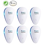 Ultrasonic Pest Control Repeller [2018 UPGRADED]- Eletronic Pest Repellent Plug In - Insect Repellent - Repels Mouse, Bedbug, Roaches, Ants - Non-toxic Eco-friendly, Humans / Pets Safe [6-Pack]