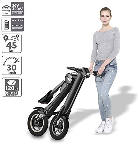 CHTOYS Electric Bikes Fashion & Smart Electronic Vehicle Scooter Electric Mobility Tricycle Foldable & Portable Electric Bicycle,350W Rear Wheel Single Motor Drive,45km range
