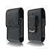 BLACK VERTICAL LEATHER COVER BELT CLIP SIDE CASE POUCH FOR VERIZON Casio G'zOne Ravine 2 II Two C781