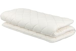 FULI Japanese Futon Mattress, Foldable & Portable Floor Lounger Bed, Roll Up Sleeping Pad, Shikibuton, Made in Japan (White, Full)