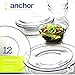 Anchor Hocking 12-Piece Presence Dinnerware Set, Clear