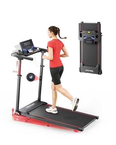 6 in 1 Treadmill, 10% Tilt, Speed 12KM/H,Telescopic Riser 2.5HP,Remote Control Mute,Walking Pad,Treadmill,Compact and Portable,Family Friendly