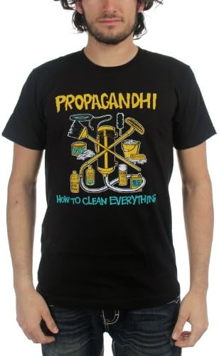 Propagandhi - Mens How To Clean Everything T-Shirt, Size: Medium, Color: Black
